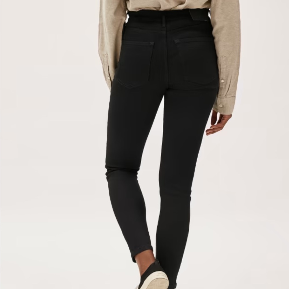 Everlane Black Authentic Stretch High Rise Skinny Jean Sz 26 Ankle